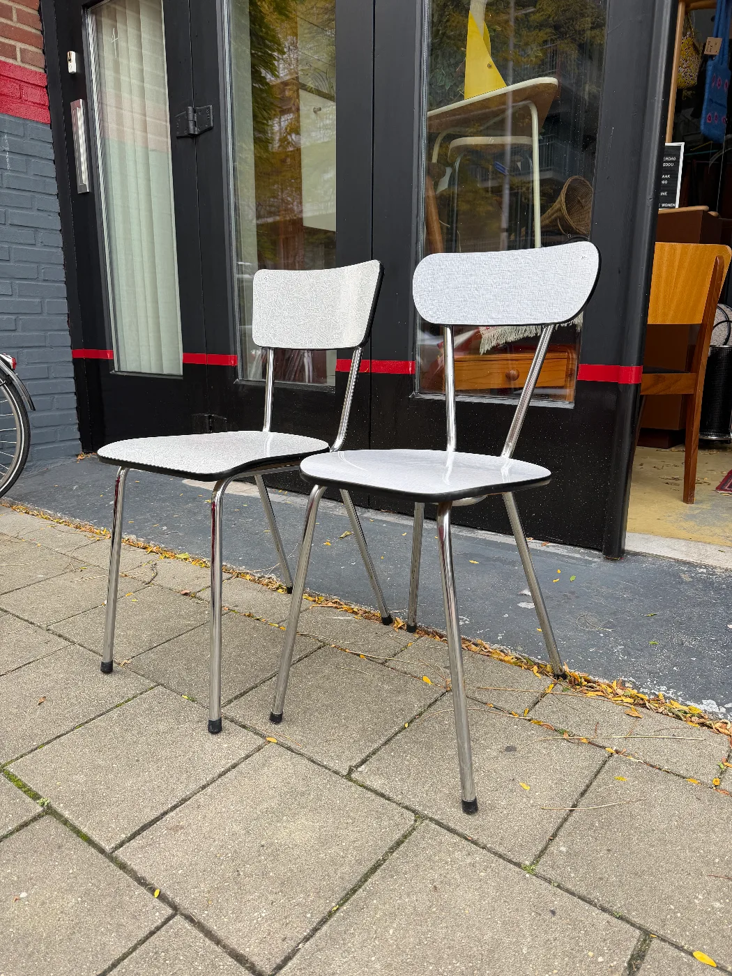 Set vintage formica stoelen – foto 2